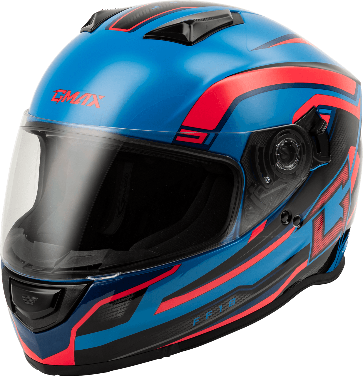Gmax FF-18 Drift Helmet Black/Blue/Red MD