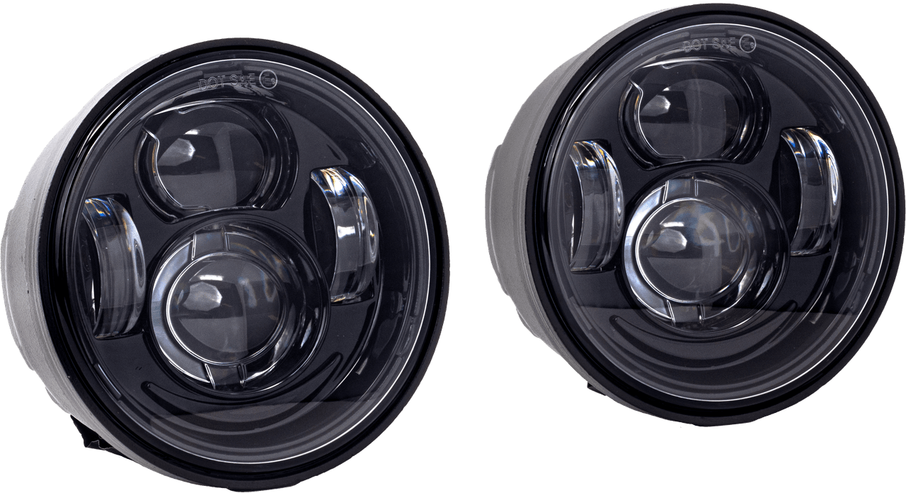 Letric Lighting Co LED Headlight Kit (Pair) Black `08-17 Fatbob