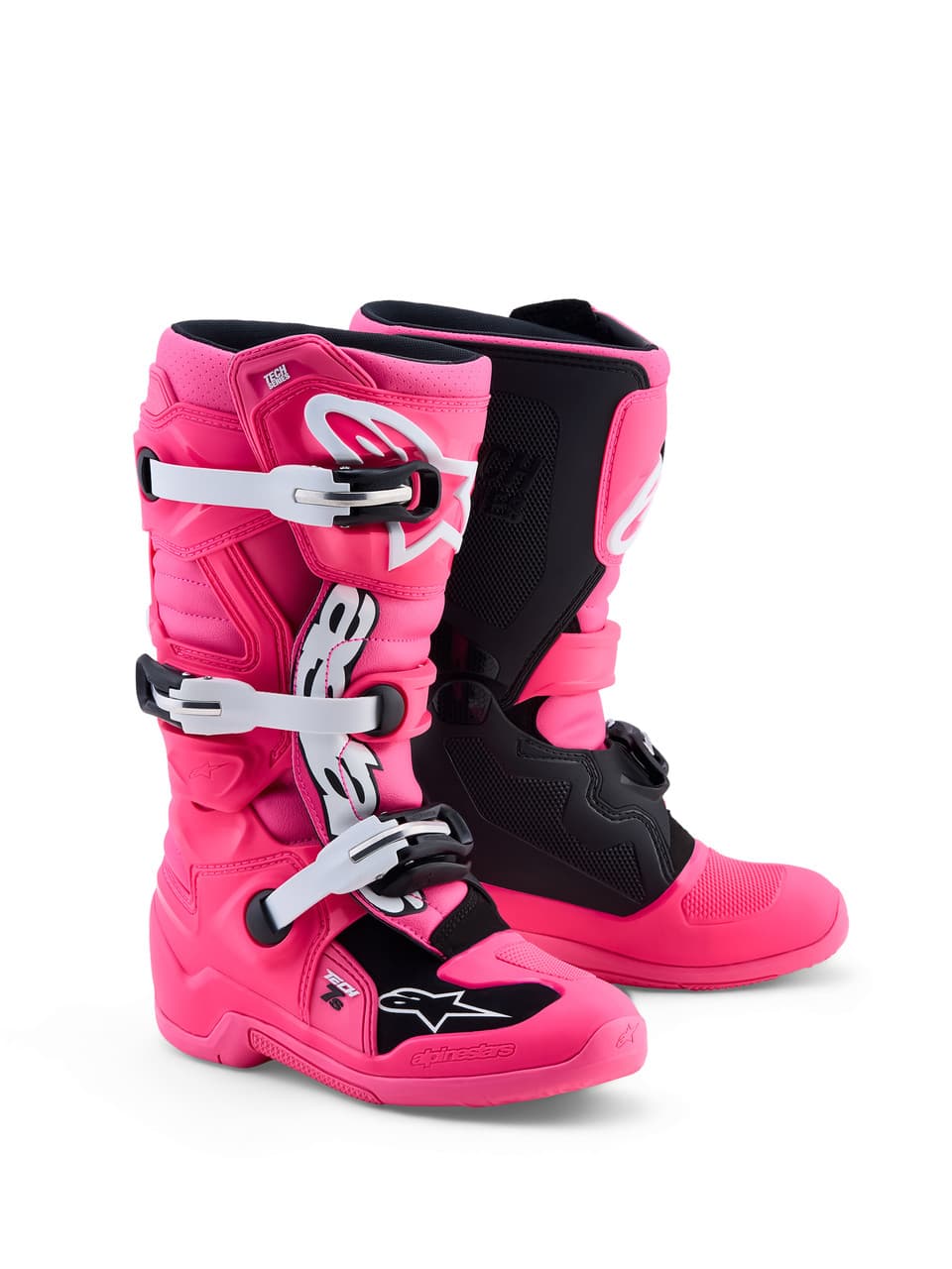 Alpinestars Tech 7S Boots Pink Fluo/Black/White 6