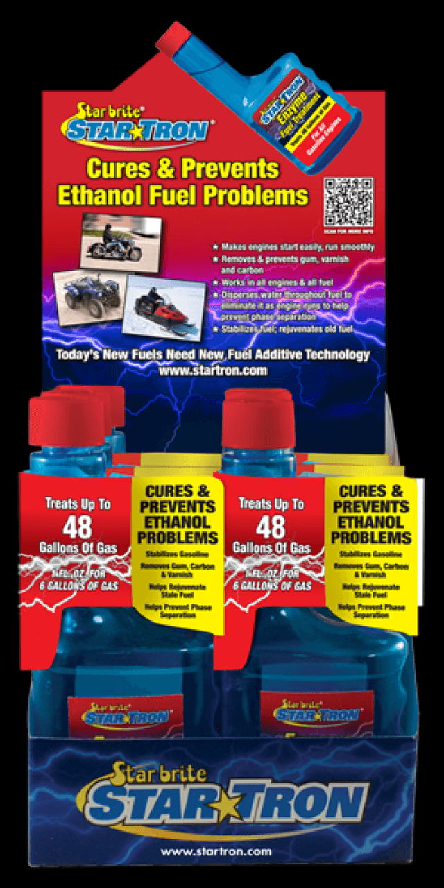 Star Brite Enzyme Fuel Treatment 8OZ 6/Pack W/Counter Display