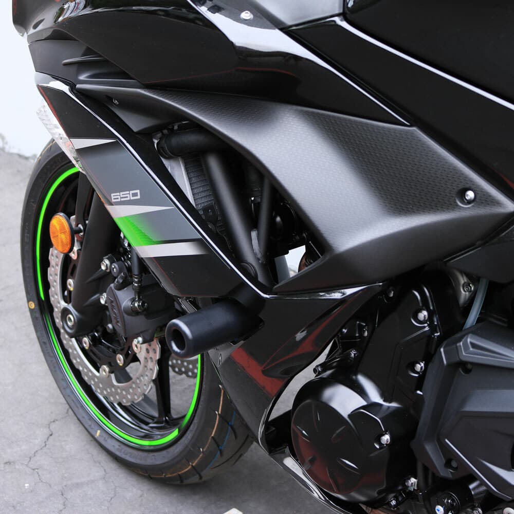 Shogun Frame Sliders Black Kawasaki