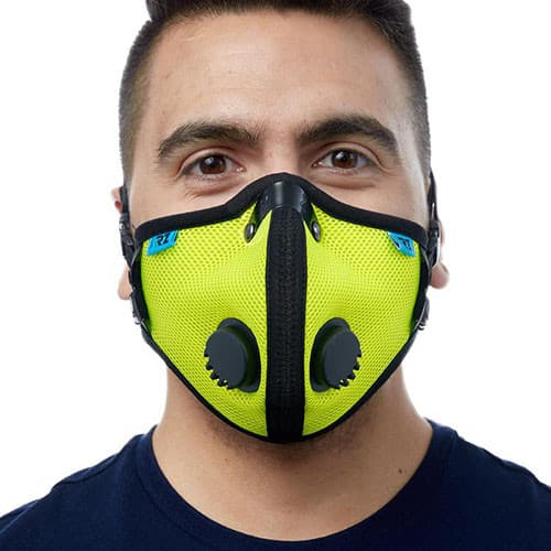 M2.5 REUSABLE MESH AIR FILTRATION MASK - SAFETY GREEN - LARGE