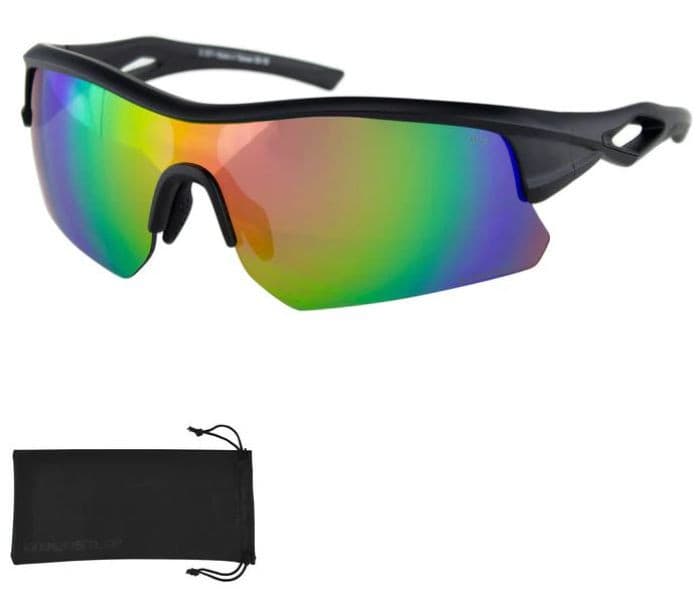BOBSTER DASH SUNGLASSES, MATTE BLACK FRAME, BROWN PINK REVO MI