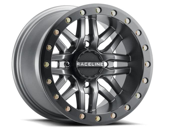 RACELINE BL RYNO GUN METAL W/BLACK RING 14X7 4X156 (5+2)