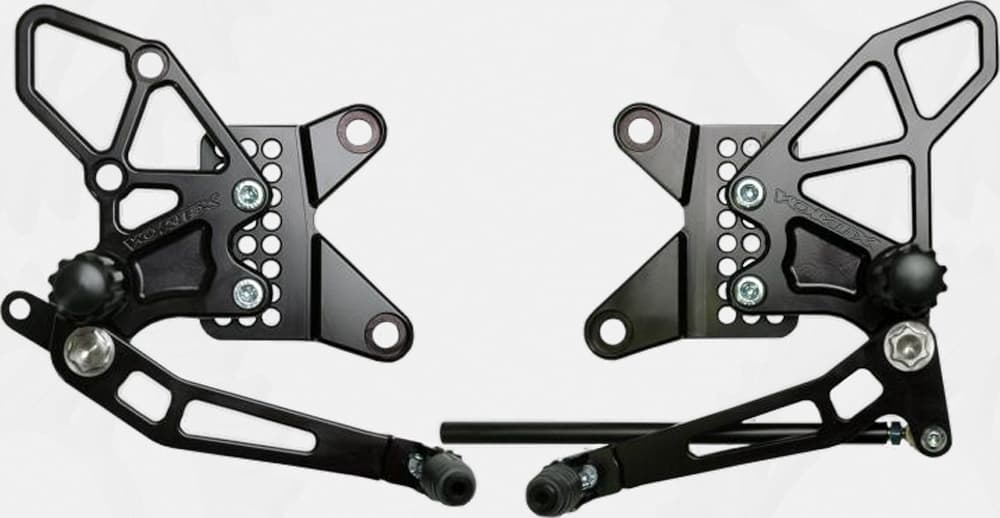 Vortex Rear Set Complete Black Kawasaki