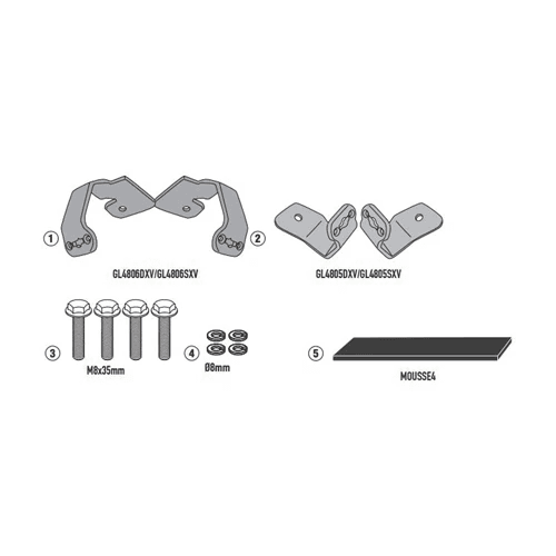 Givi Side Case Hardware Install Without Top Case Honda