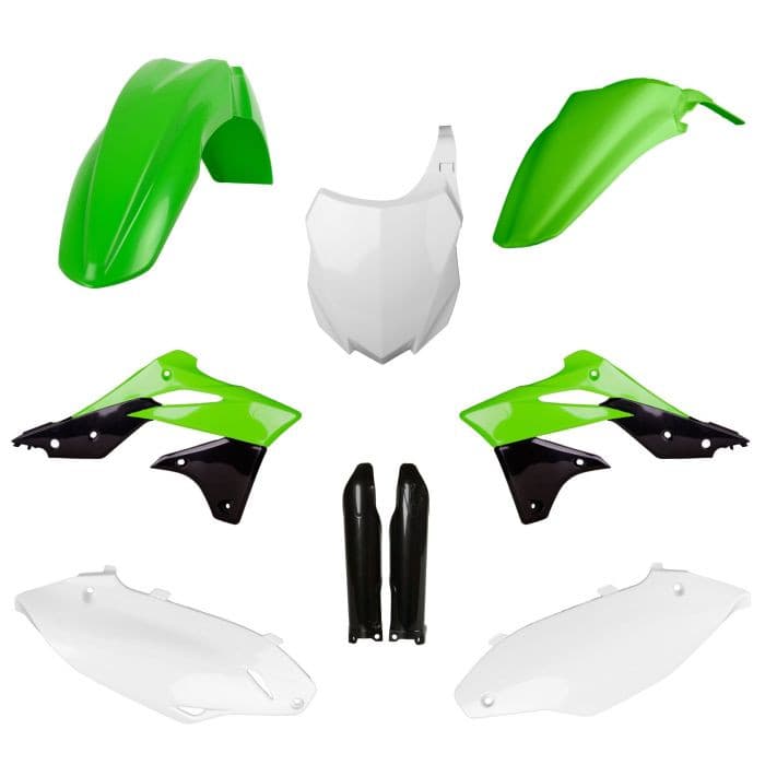 POLISPORT REPLICA PLASTIC KIT,FULL KIT KAWASAKI OEM COLOR