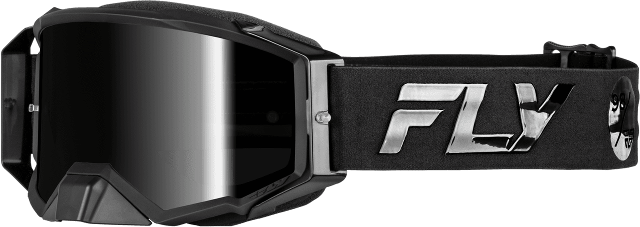 Fly Racing Zone Pro Goggle Black/Black W/ Black Mirror/Smoke Lens