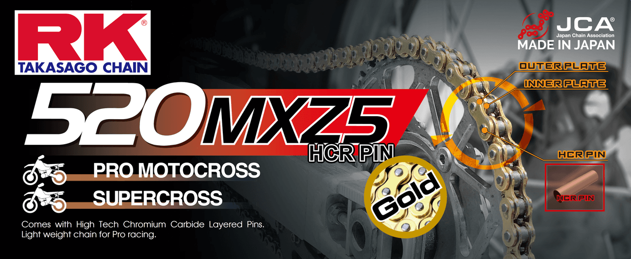 Rk Excel GB520MXZ5 Drive Chain Gold 520 X 120