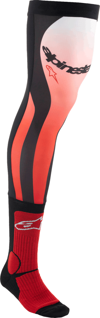 Alpinestars Knee Brace Socks Bright Red/White SM/MD