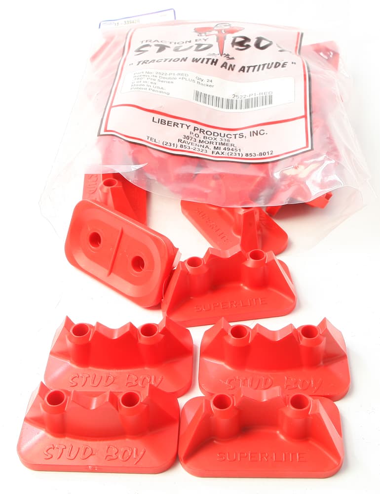 Stud Boy Super-Lite Pro Series Double Backers .75" 24/Pack Red
