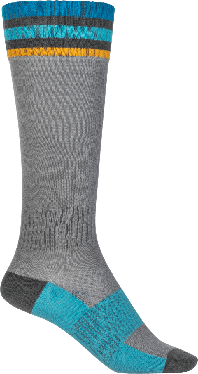 Fly Racing MX Socks Thin Grey SM/MD