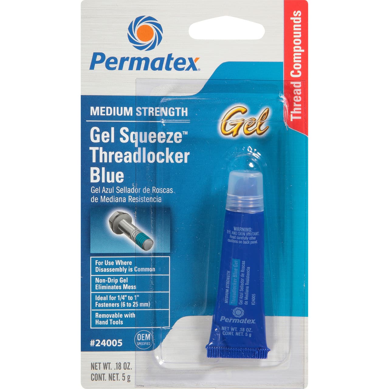 Permatex Threadlocker Blue Gel 5G
