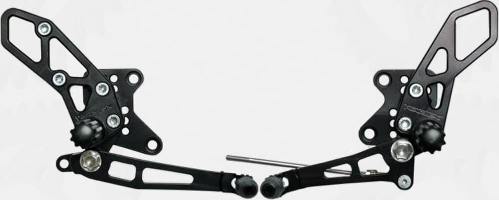 Vortex Rear Set Complete Black Kawasaki