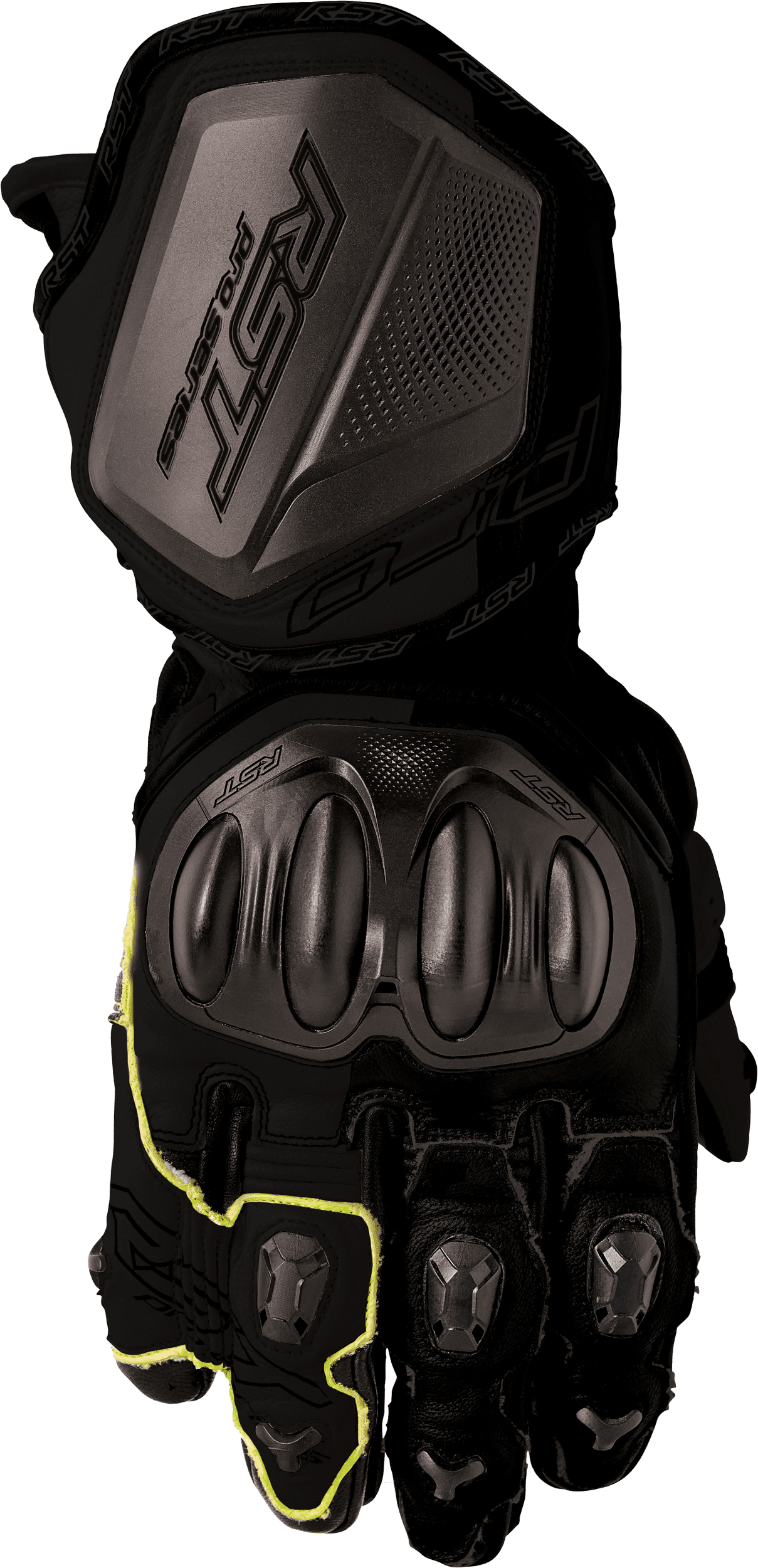RST Pro Series Gp D3O Gloves Black Leather SM