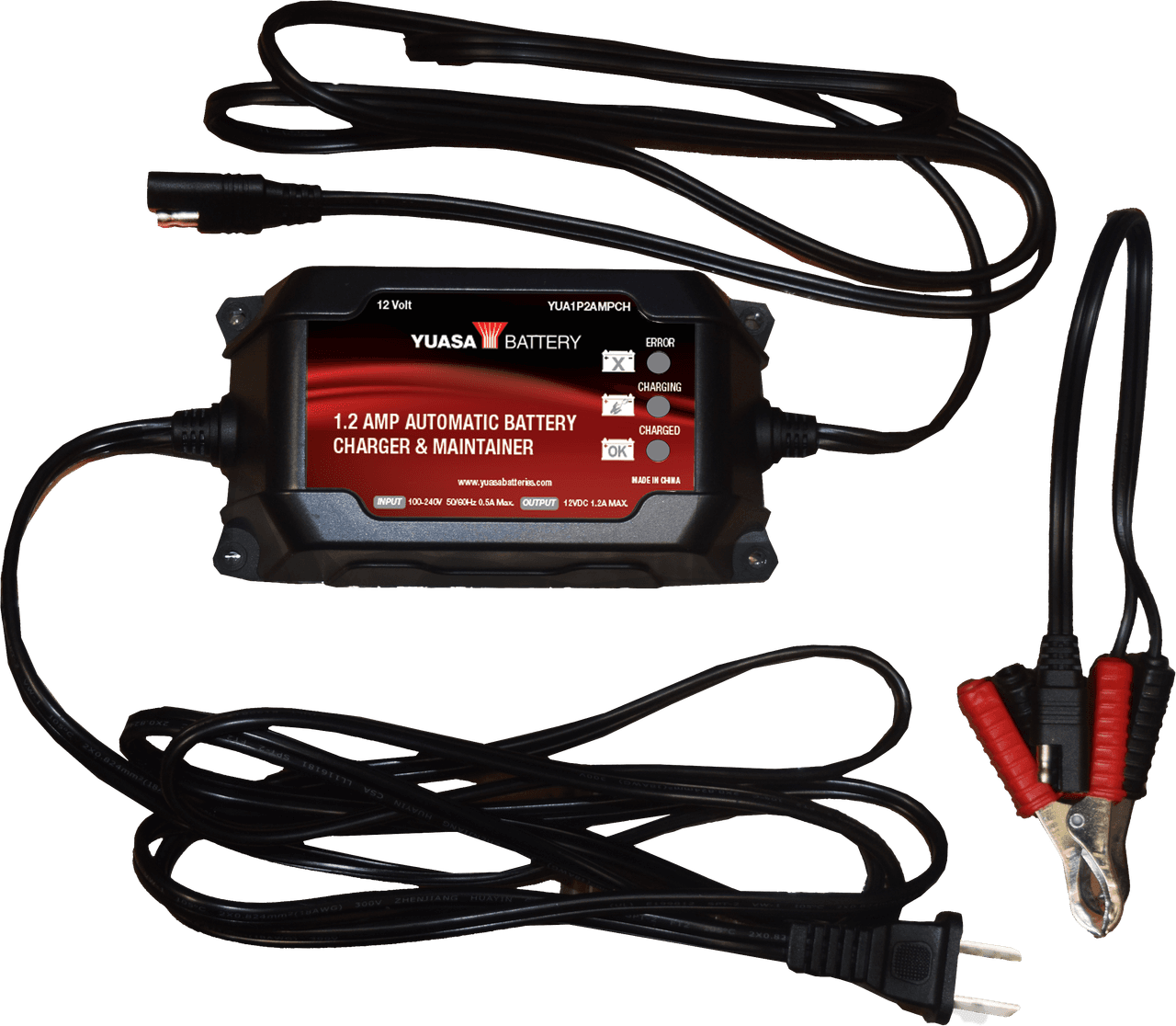 Yuasa 1.2 Amp Charger & Maintainer (12V)