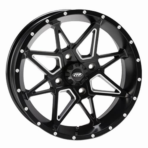ITP TORNADO WHEEL, MATTE BLACK, 14x7, 4/110, 2+5 (14TN11BX)