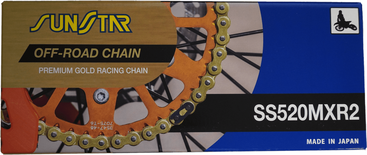 Sunstar Chain MXR2 Non-Sealed 520X116 Gold/Gold