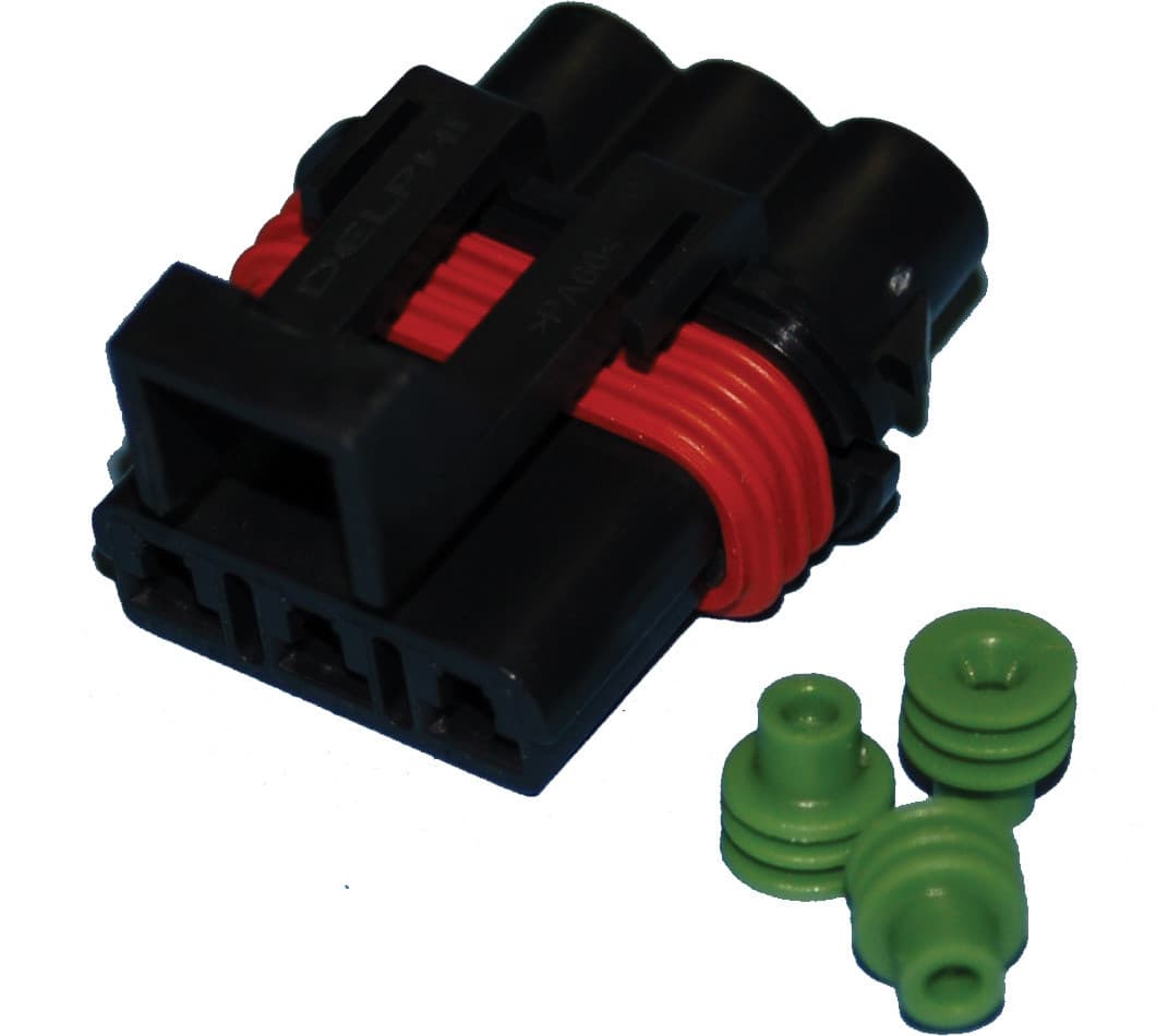 Namz Custom Cycle Delphi-Packard Weatherpack 3-WIRE Female Connector