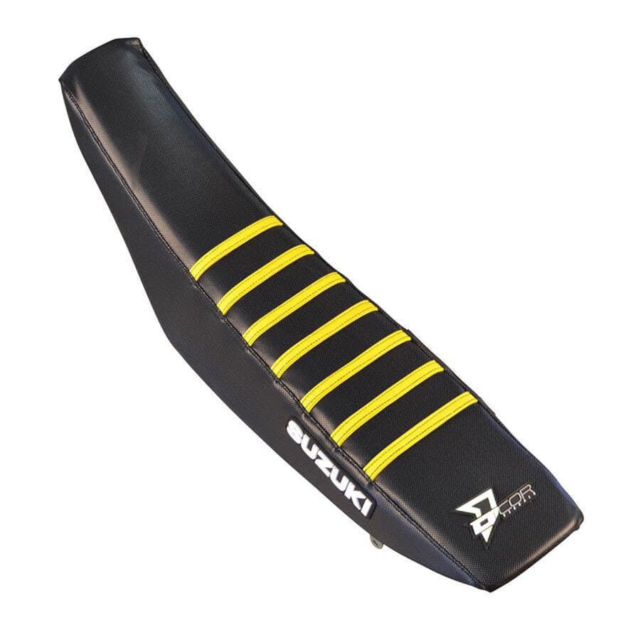 D-Cor Seat Cover Black W/Yellow Ribs Suzuki