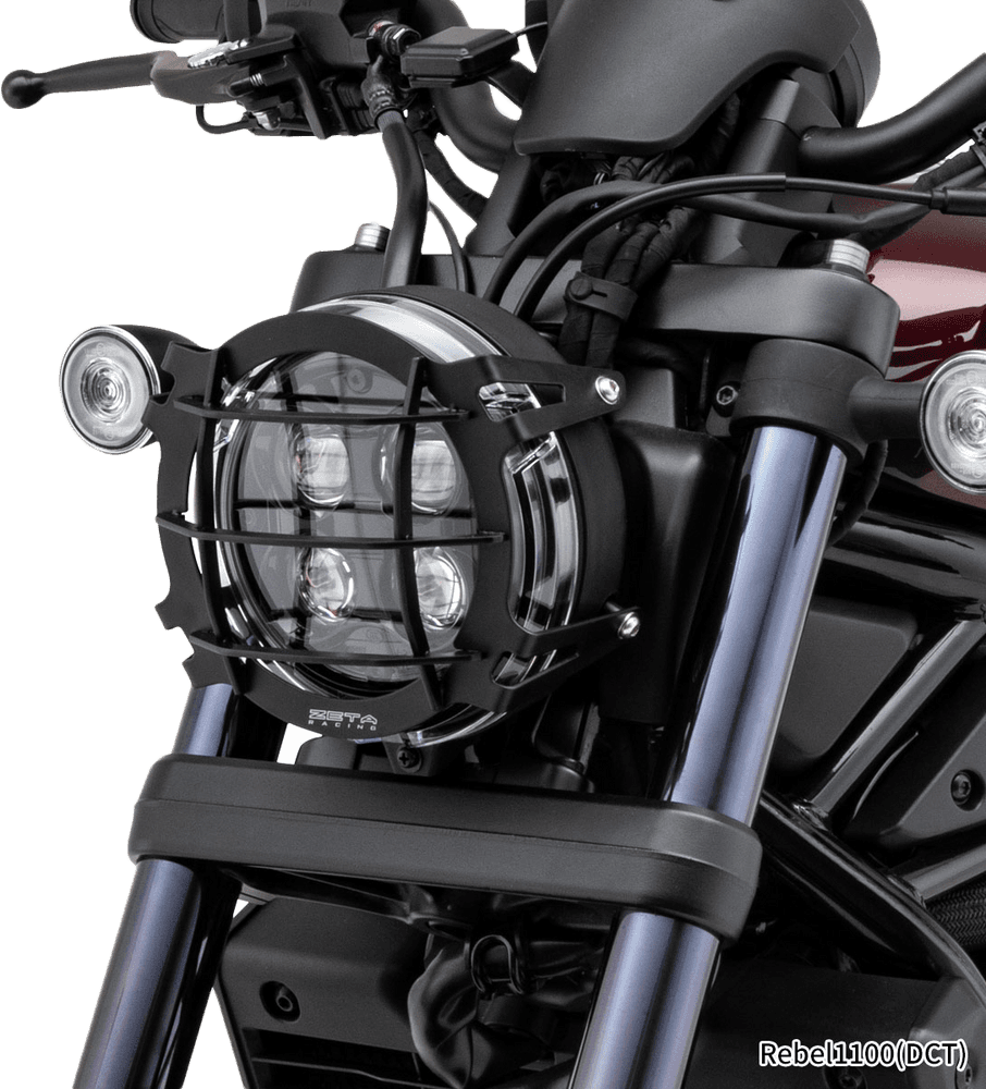 Zeta Headlight Guard Black Honda