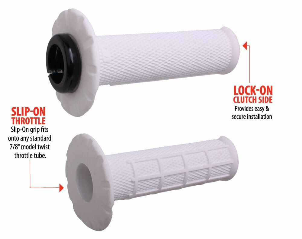 Odi Universal Lock-On Grips Pro Half-Waffle White/Black (Soft)