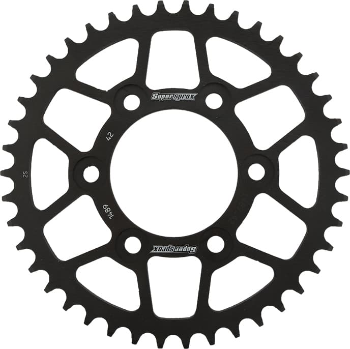 Supersprox Rear Sprocket Steel 42T-525 Black Kawasaki