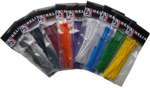 Helix Cable Ties 4" Blue 100/Pack