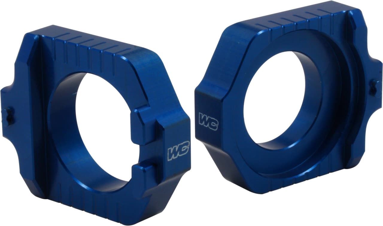 Works Axle Blocks Elite KTM/Husqvarna Blue