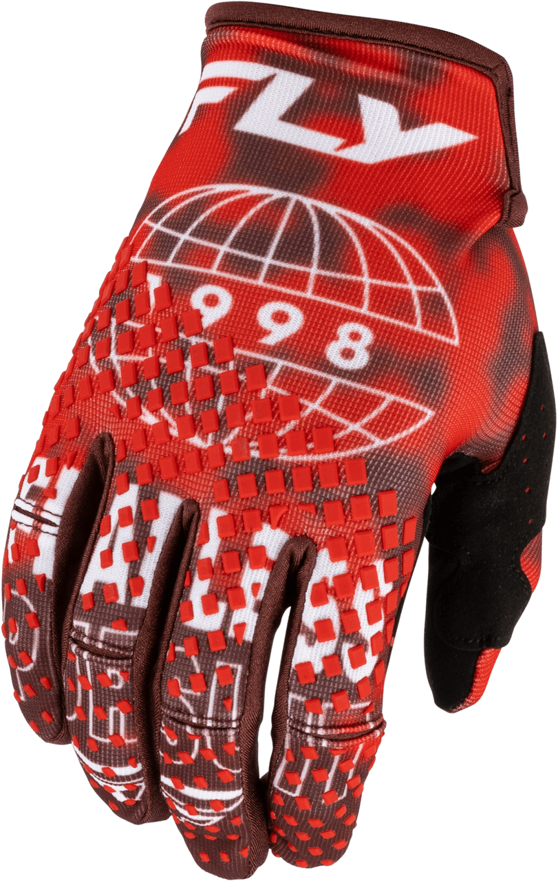 Fly Racing Kinetic Blur Gloves Red/Maroon 3X