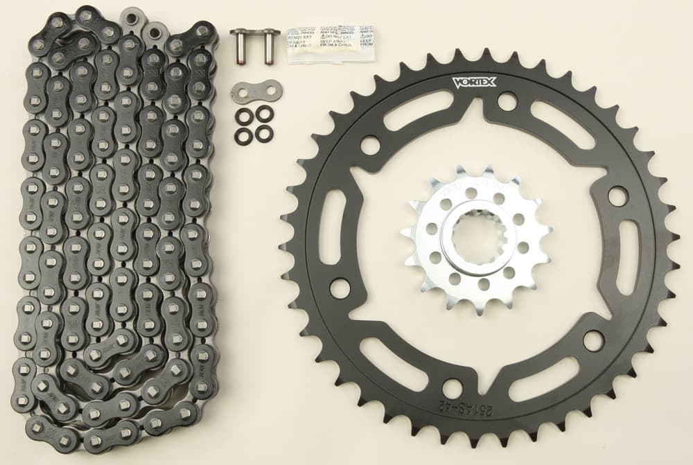 Vortex Sprocket/Chain Kit Stl/Alu 15/45T Black RX3 520-112L Black