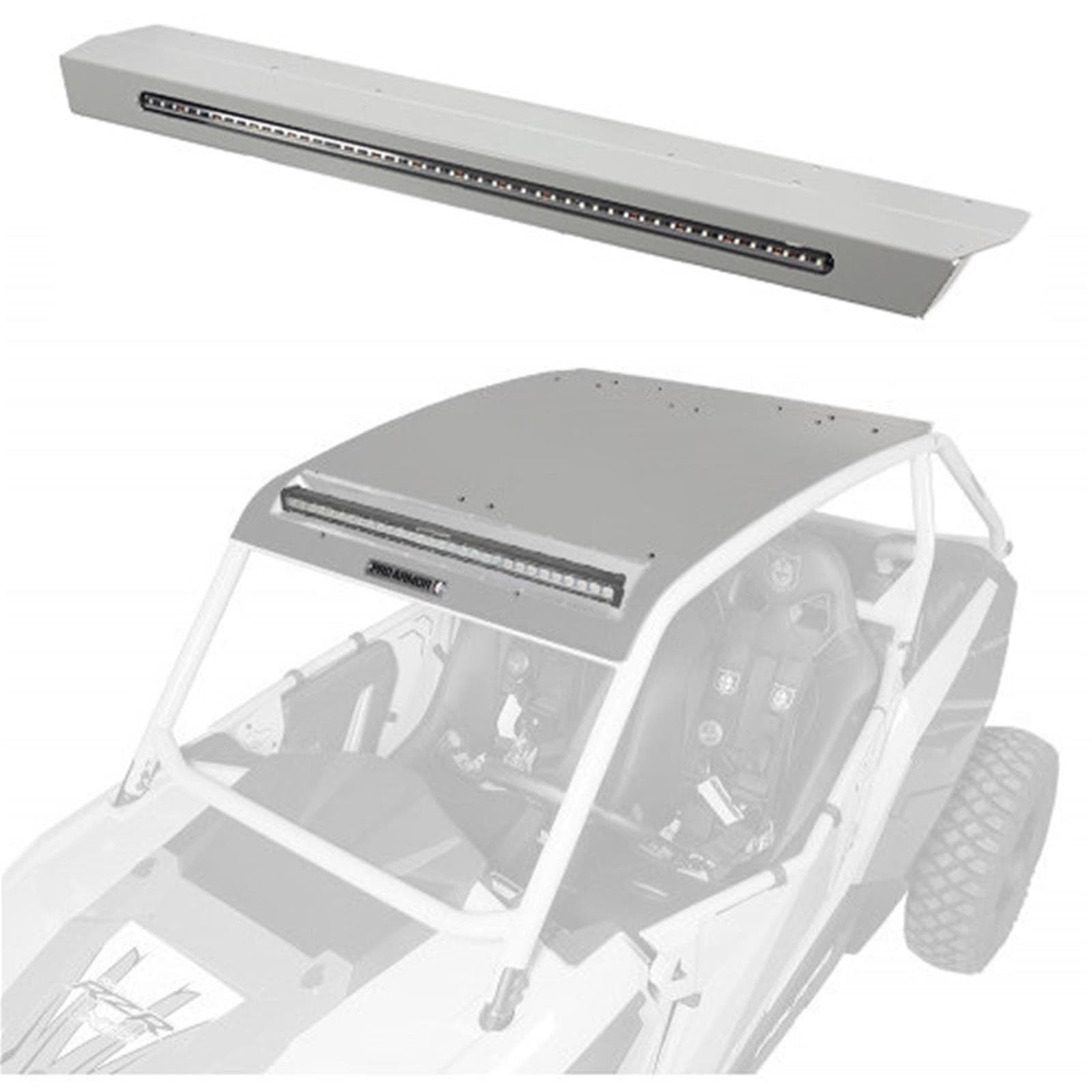 Pro Armor Asylum Roof W/Rear Light & LT Bar Pckt Titanm Matte Mtlc