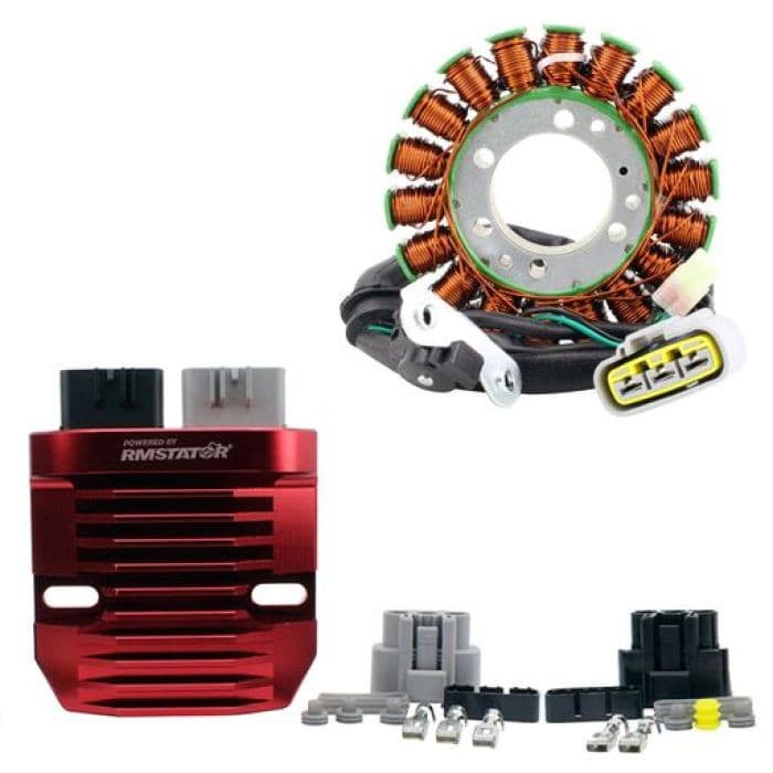 STATOR + RMSTATOR RED MACHINED ALUMINUM MOSFET REGULATOR