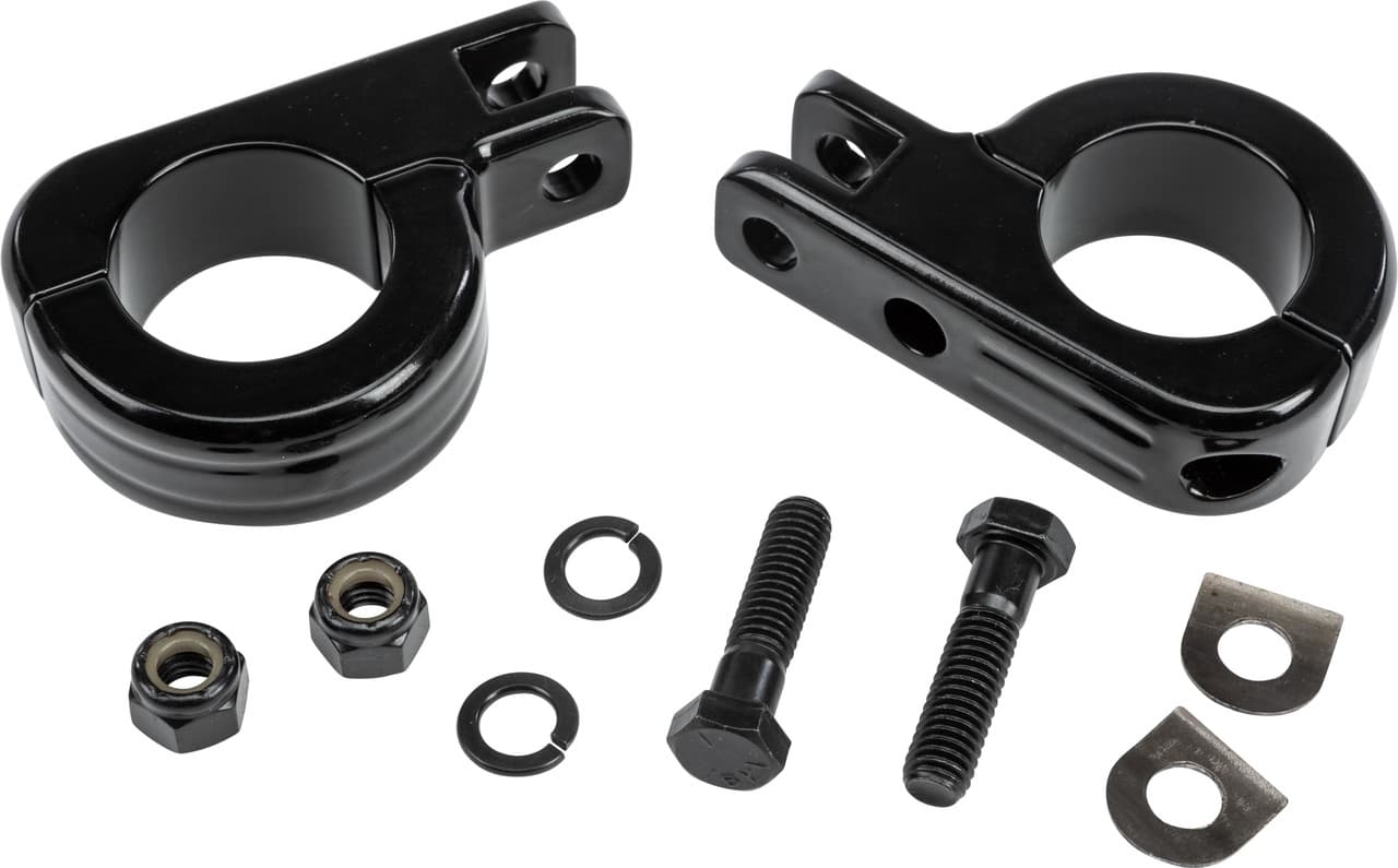 HardDrive Footpeg Mount Clamps 1.5" Bar Black