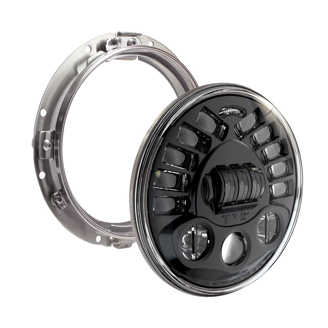 Jw Speaker 8790A2 Adaptive Headlt 7" Black Bezel W/Mount Ring