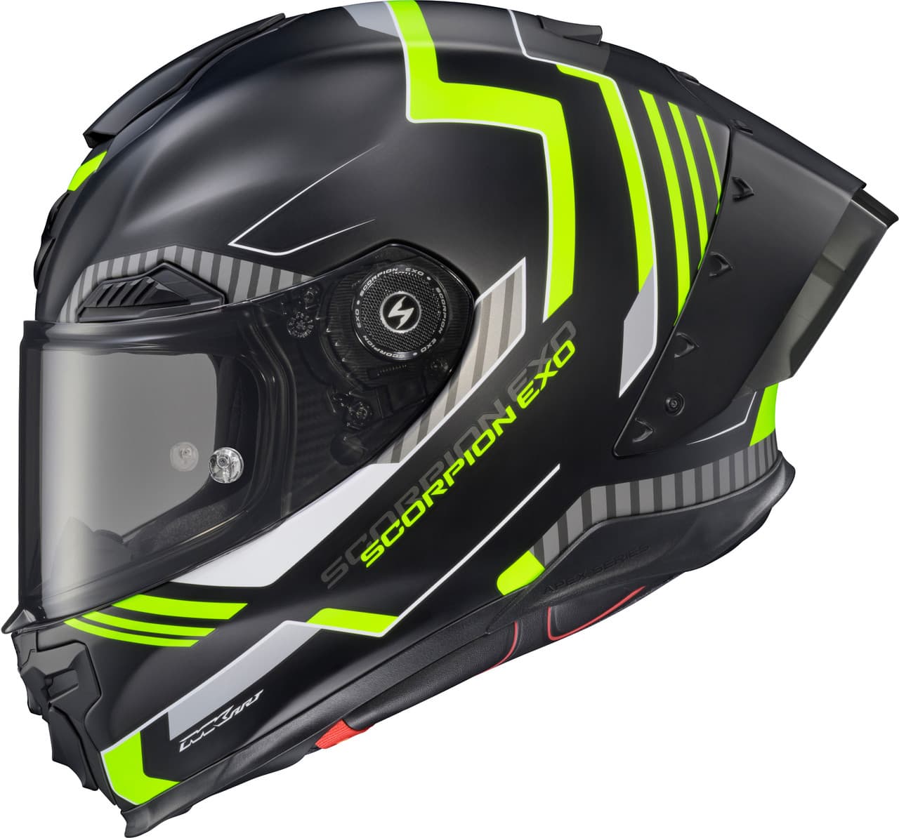Scorpion Exo Apex Exo-Warp Full Face Helmet Atarax Black/Hi-Vis 2X