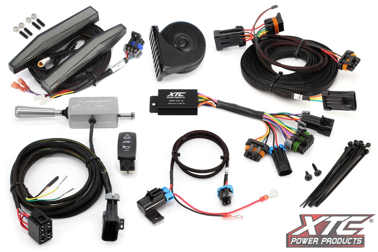 XTC Power Products Auto Turn Signal Kit W/ Billet Lever And Front Drl Lights Polaris