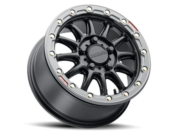 RACELINE ALPHA BLACK W/GUNMETAL RING 15X7 5X114.3 +25