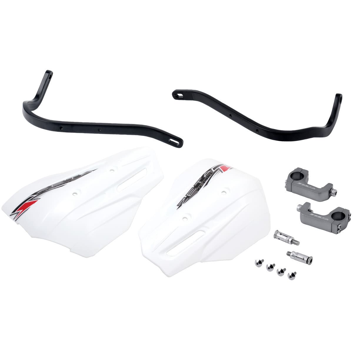 Zeta Armor Handguard Xc Pro Kit 28.6MM Bar U-Clamp Black/White