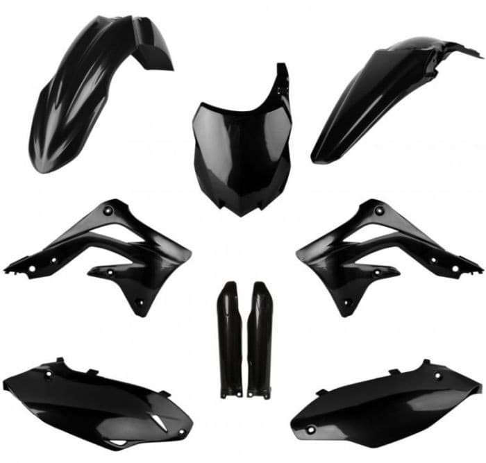 POLISPORT REPLICA PLASTIC KIT,FULL KIT KAWASAKI BLACK