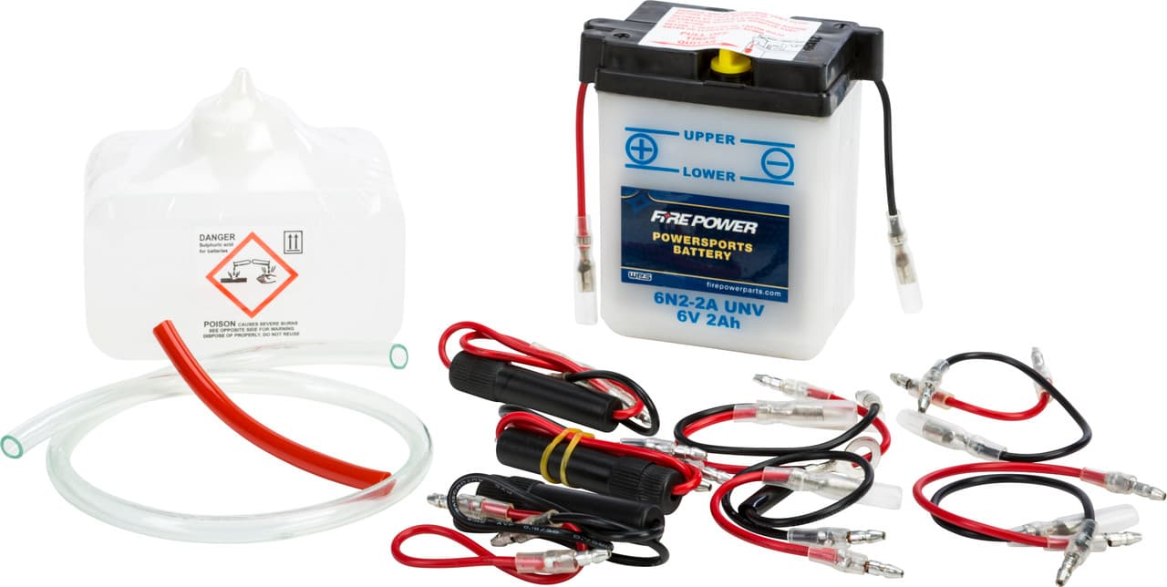 BATTERY W/ACID 6N2-2A UNV 6V