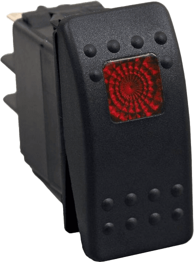 Open Trail Lighted Rocker Switch Red