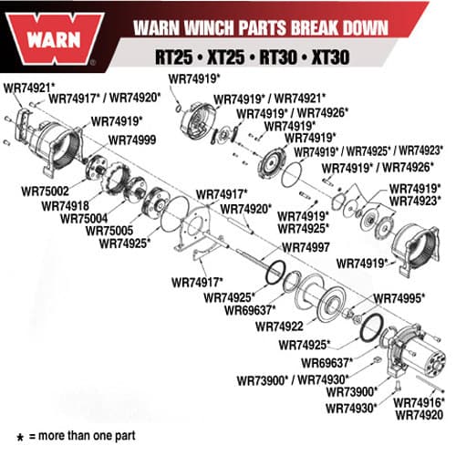 Warn Rt/Xt 25/30 Drive Shaft