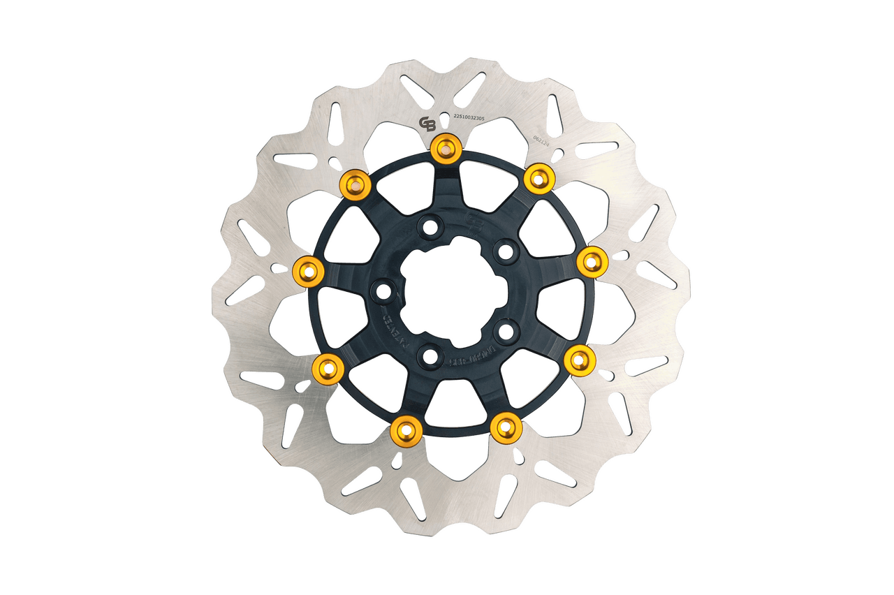 ROTOR 11.5" FLOATING WAVE FR BLACK/GOLD BUTTONS