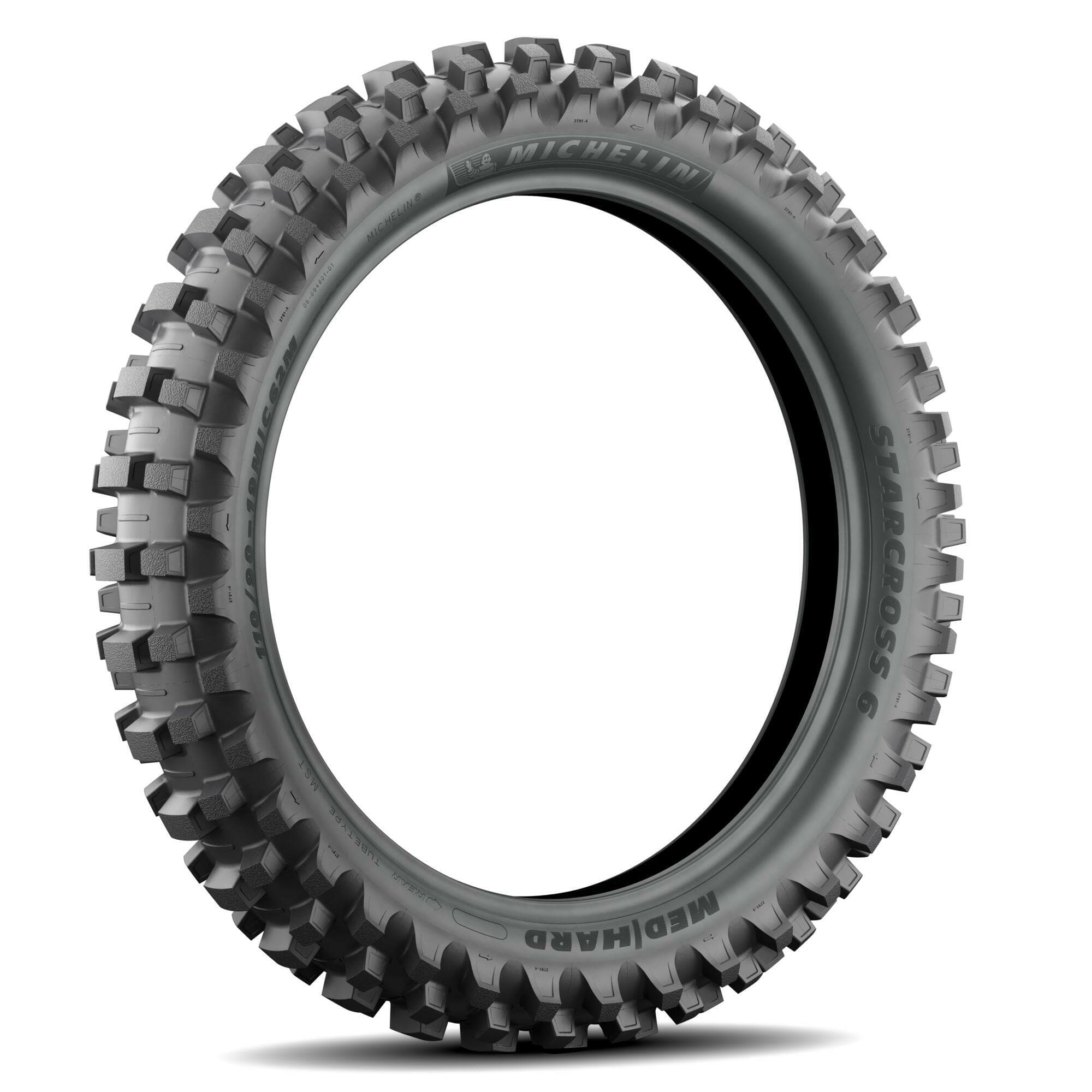 Michelin Tire Starcross 6 Med Hard Rear 110/100-18 64M Bias TT