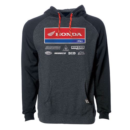 FACTORY EFFEX 2021 HONDA RACEWEAR PULLOVER / CHARCOAL-BLACK M
