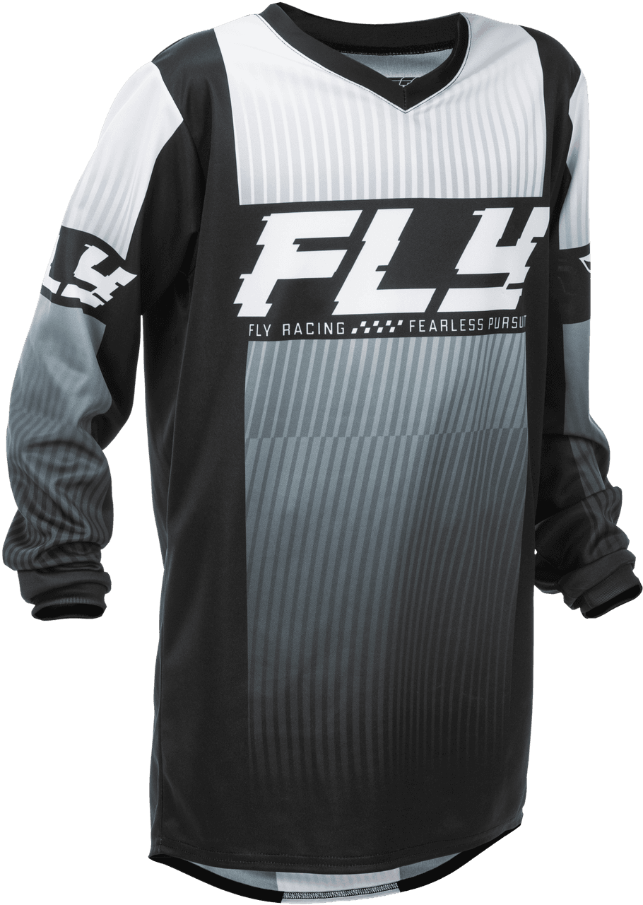 Fly Racing Youth F-16 Jersey Black/White YXL