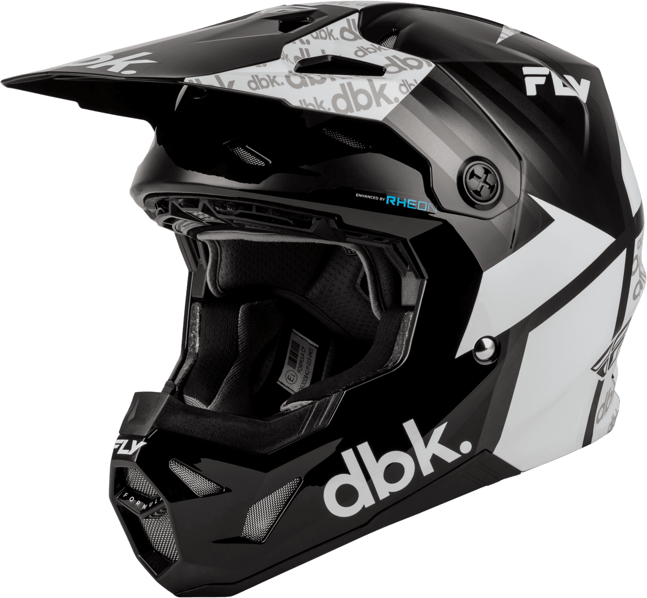 Fly Racing Formula Cp Dbk Helmet Black/White/Grey SM