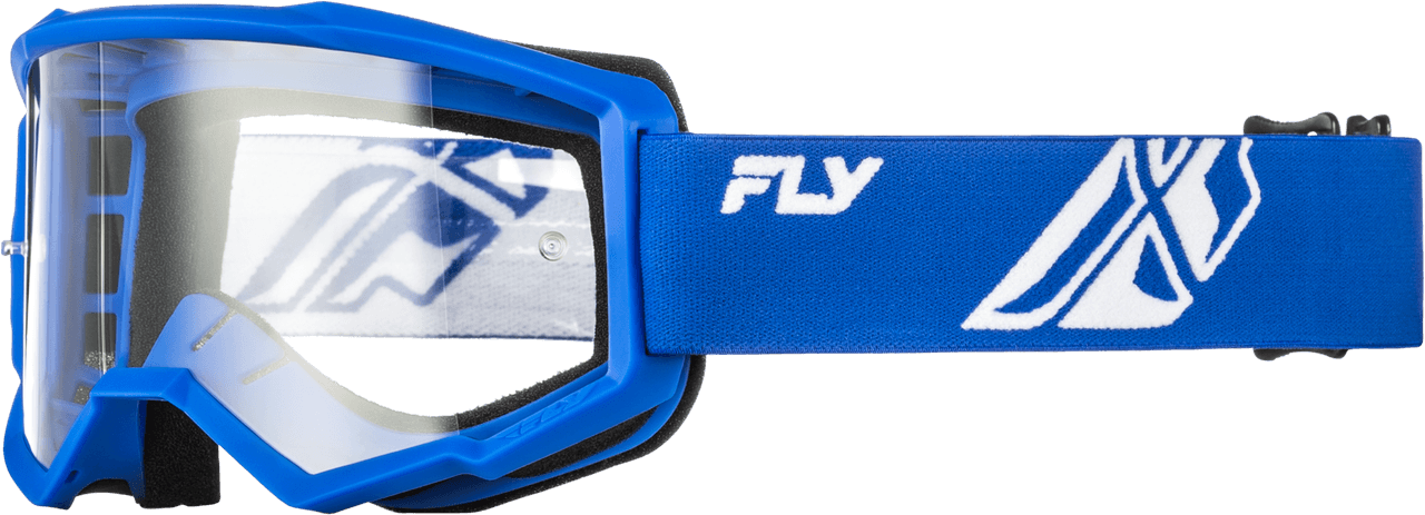 Fly Racing Focus Goggle Blue/White W/ Clear Lens