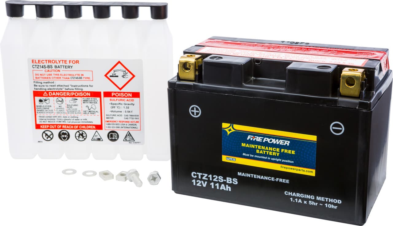 Fire Power Battery CTZ12S-BS Maintenance Free